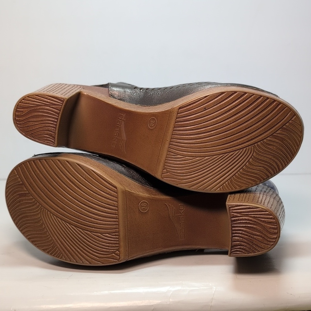 Dansko Danae perforated leather heeled sandals women's size 7.5-8  EU 38 - Picture 8 of 15